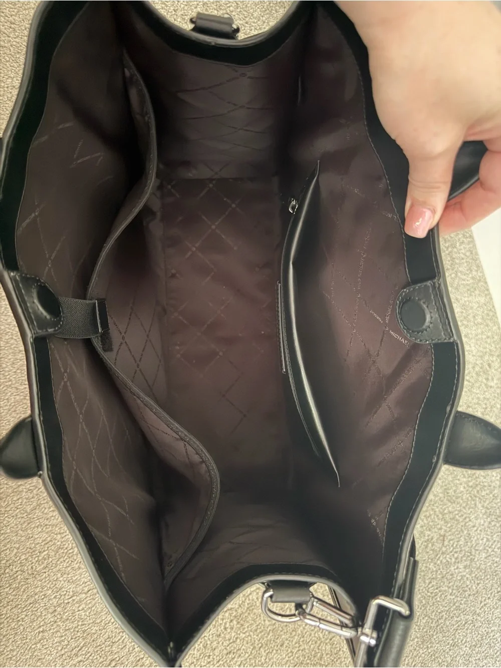 Michael Kors Black Pebbled Leather Tote
